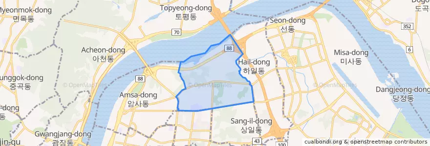 Mapa de ubicacion de 고덕동.