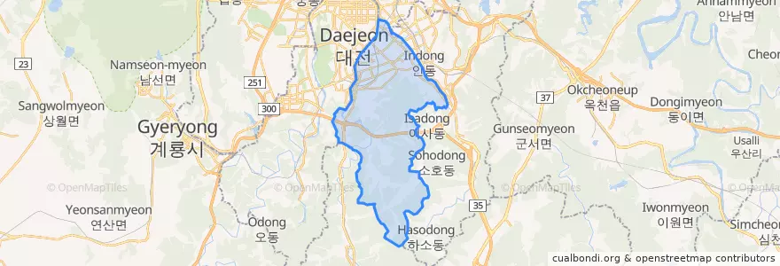 Mapa de ubicacion de Jung-gu.