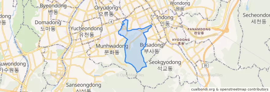 Mapa de ubicacion de 대사동.
