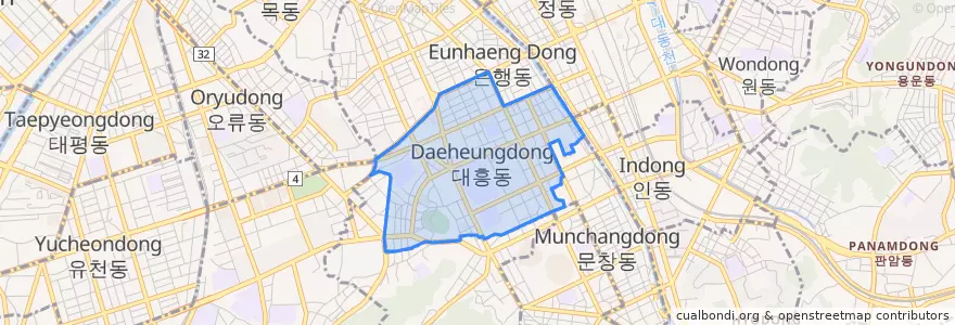 Mapa de ubicacion de 대흥동.