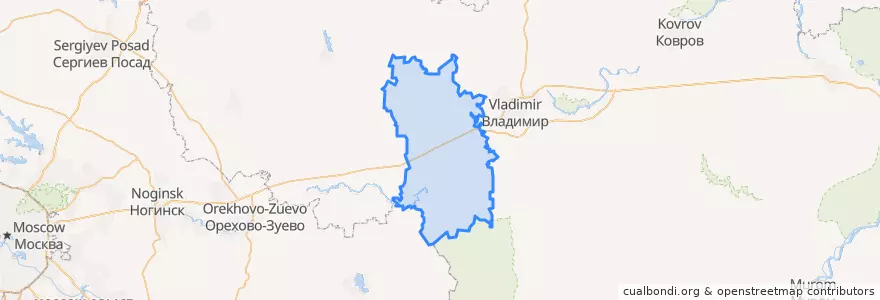 Mapa de ubicacion de Собинский район.