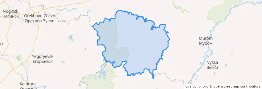 Mapa de ubicacion de Гусь-Хрустальный район.