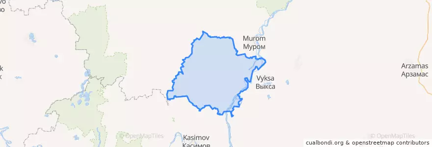 Mapa de ubicacion de Меленковский район.