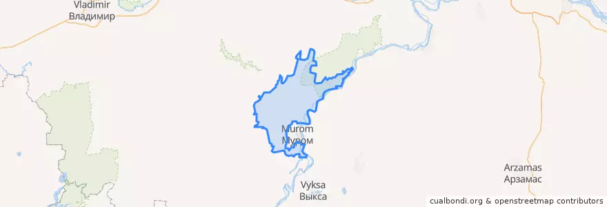 Mapa de ubicacion de Муромский район.