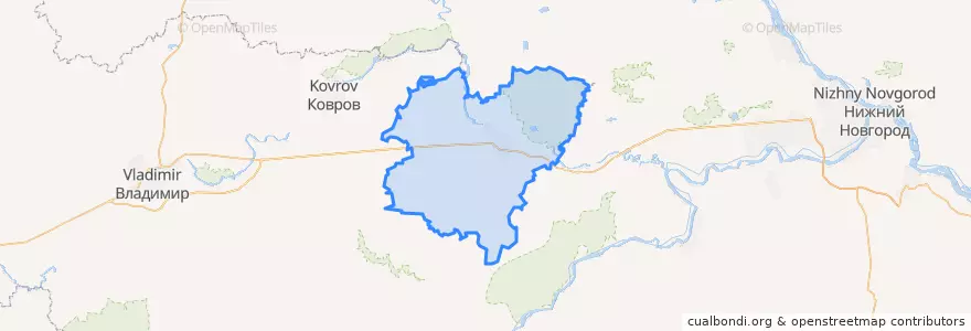 Mapa de ubicacion de Vyaznikovsky District.