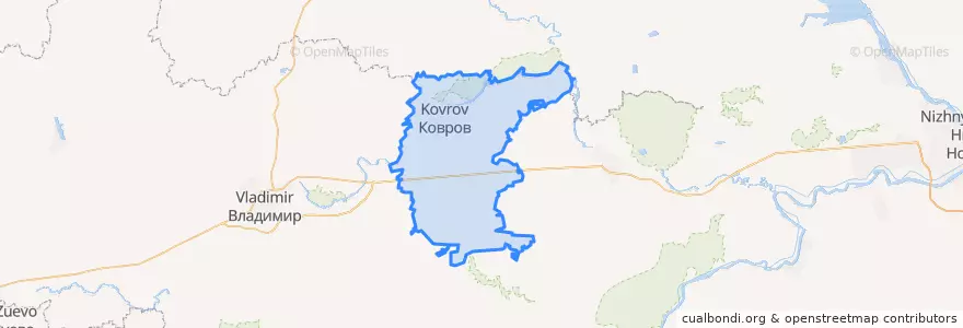 Mapa de ubicacion de Ковровский район.