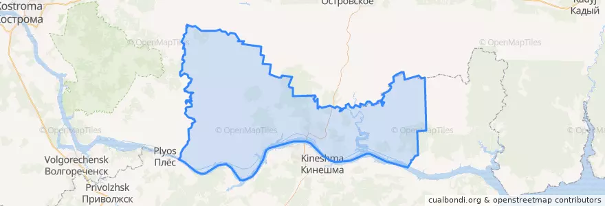 Mapa de ubicacion de Заволжский район.