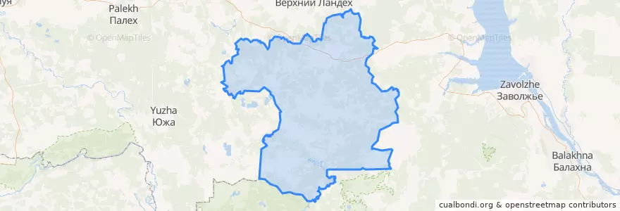 Mapa de ubicacion de Пестяковский район.