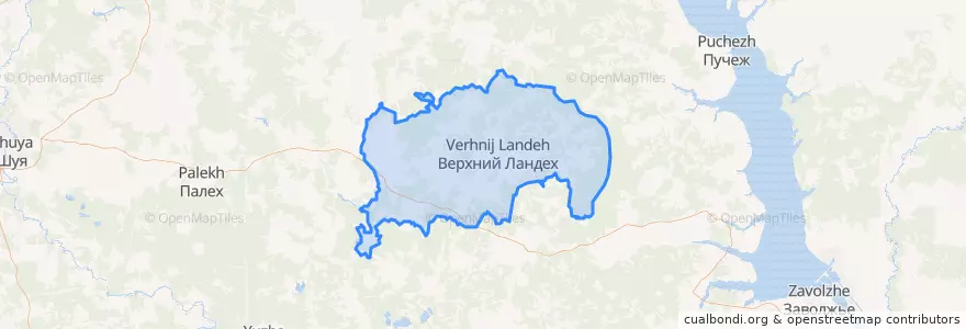 Mapa de ubicacion de Verkhnelandekhovsky District.