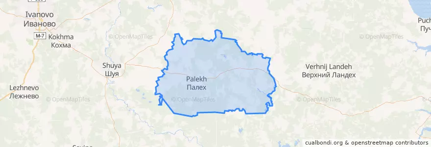 Mapa de ubicacion de Палехский район.
