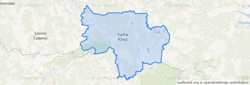 Mapa de ubicacion de Южский район.