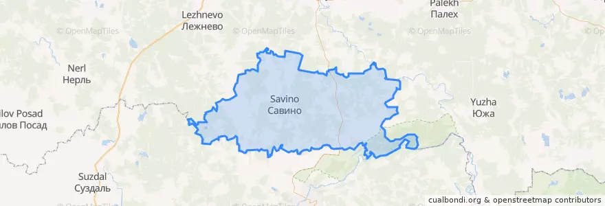 Mapa de ubicacion de Савинский район.