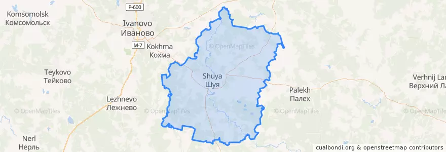 Mapa de ubicacion de Шуйский район.