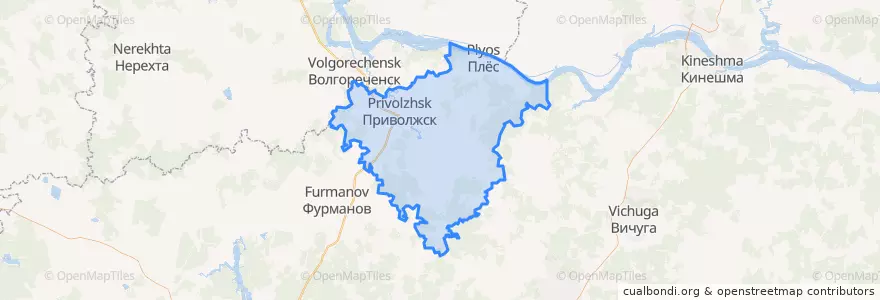 Mapa de ubicacion de Приволжский район.