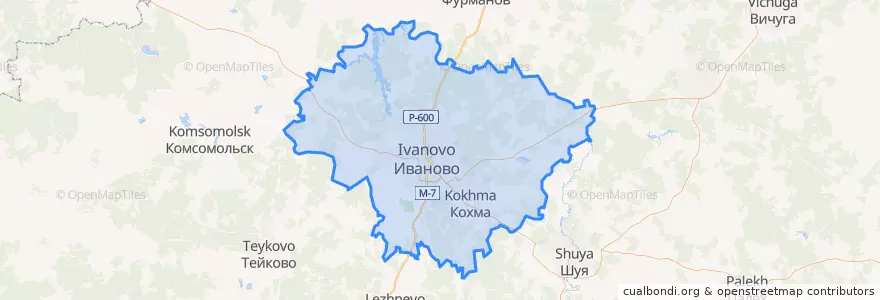 Mapa de ubicacion de Ивановский район.