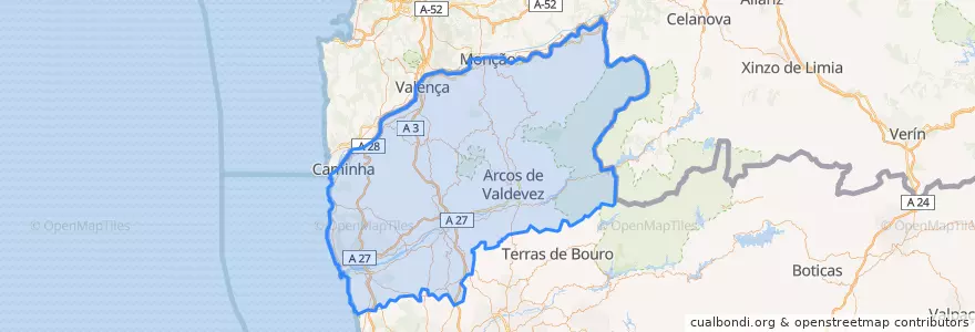 Mapa de ubicacion de Viana do Castelo.