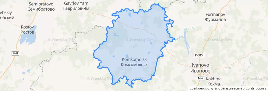 Mapa de ubicacion de Комсомольский район.