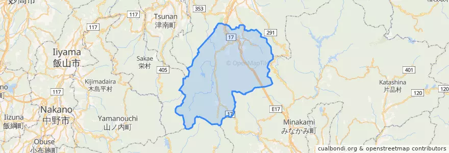 Mapa de ubicacion de 南魚沼郡.