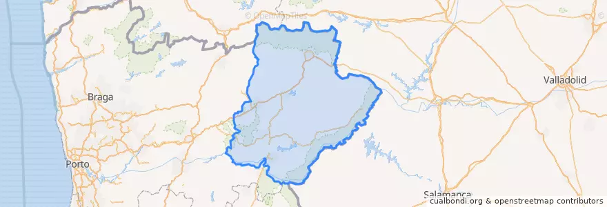 Mapa de ubicacion de Bragança District.