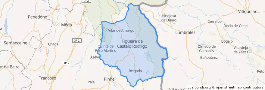 Mapa de ubicacion de Figueira de Castelo Rodrigo.