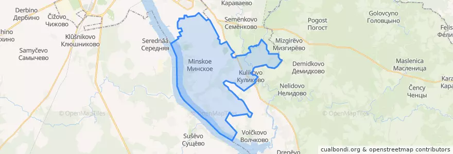 Mapa de ubicacion de Минское сельское поселение.