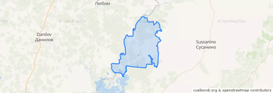Mapa de ubicacion de Сандогорское сельское поселение.
