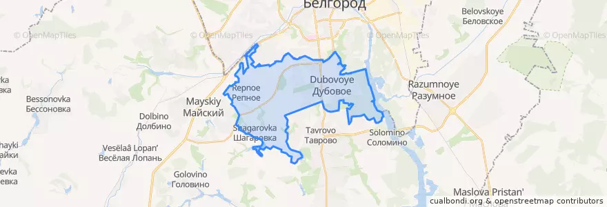 Mapa de ubicacion de Дубовское сельское поселение.