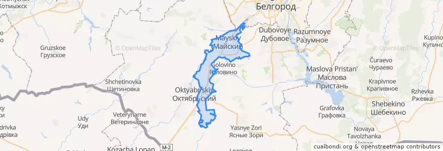 Mapa de ubicacion de Майское сельское поселение.