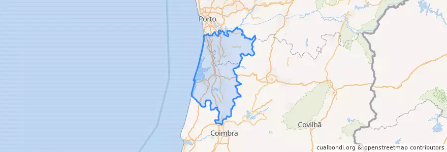 Mapa de ubicacion de Aveiro.