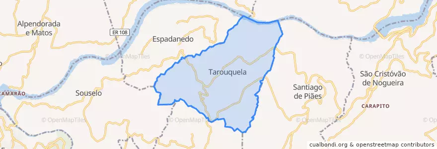 Mapa de ubicacion de Tarouquela.