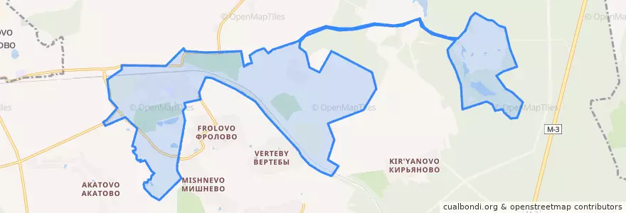 Mapa de ubicacion de городское поселение Пятовский.