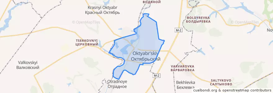 Mapa de ubicacion de городское поселение Октябрьский.