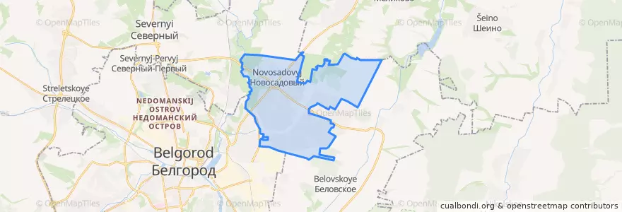 Mapa de ubicacion de Новосадовское сельское поселение.