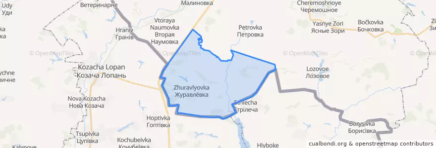 Mapa de ubicacion de Журавлёвское сельское поселение.