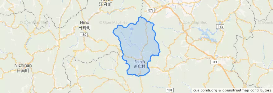 Mapa de ubicacion de Shinjo.