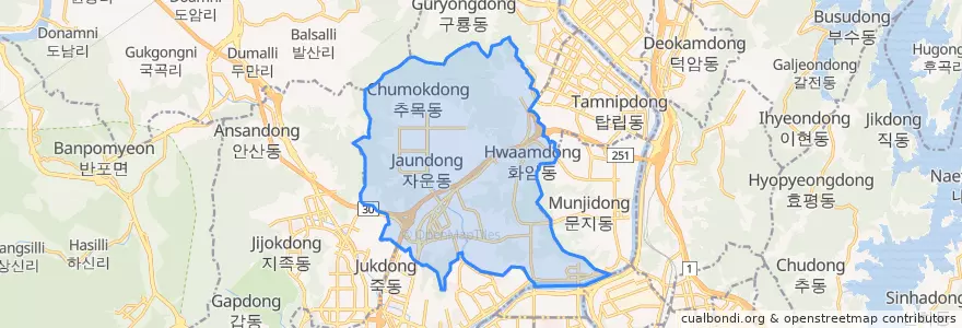 Mapa de ubicacion de Sinseong-dong.