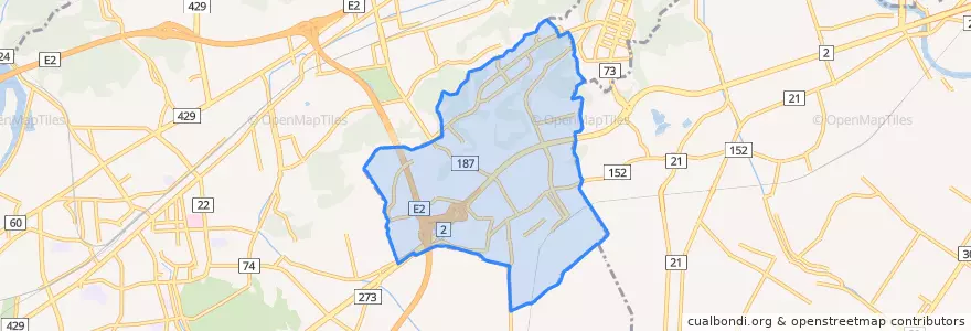 Mapa de ubicacion de Tsukubo County.