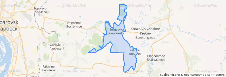 Mapa de ubicacion de Сергеевское сельское поселение.