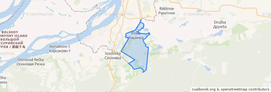 Mapa de ubicacion de сельское поселение Село Ильинка.