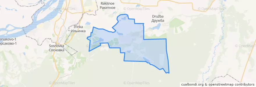 Mapa de ubicacion de сельское поселение Село Некрасовка.