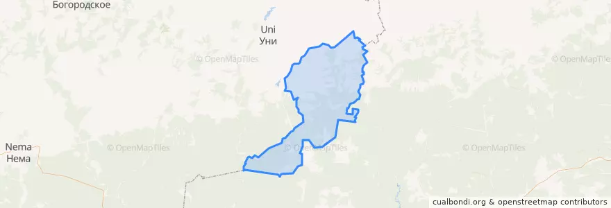 Mapa de ubicacion de Канахинское сельское поселение.