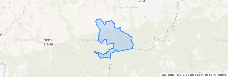 Mapa de ubicacion de Комаровское сельское поселение.