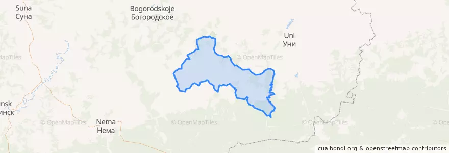Mapa de ubicacion de Порезское сельское поселение.
