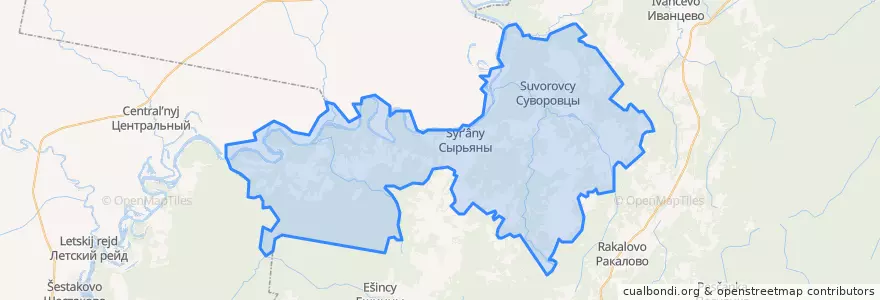Mapa de ubicacion de Всехсвятское сельское поселение.