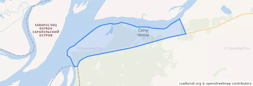 Mapa de ubicacion de сельское поселение Село Челны.