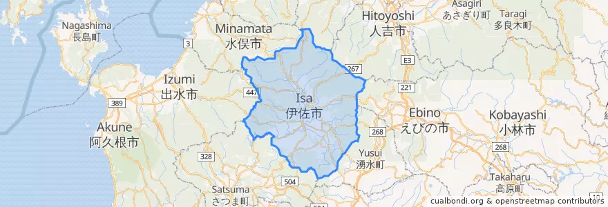Mapa de ubicacion de Isa.