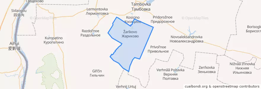 Mapa de ubicacion de Жариковский сельсовет.