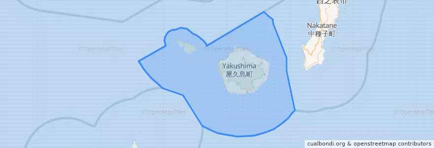 Mapa de ubicacion de 屋久島町.