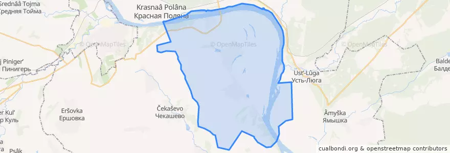 Mapa de ubicacion de Кулыжское сельское поселение.