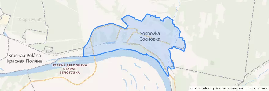 Mapa de ubicacion de Сосновское городское поселение.